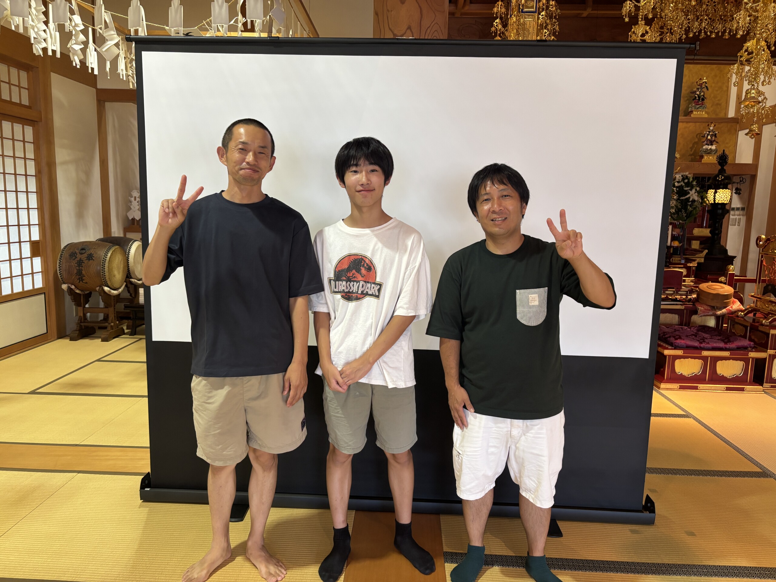 富士宮市からインタビューに来てくれた中学生との交流